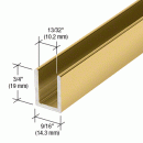 U-Profil Gold Hochglanz poliert